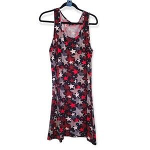8 of Hearts Star Print Patriotic American Dress Size 3X